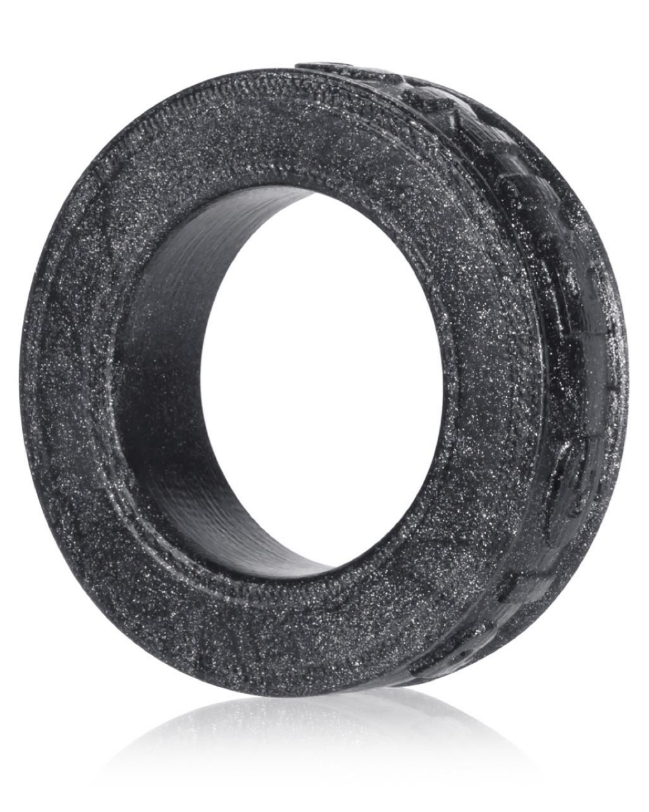 Black Oxballs Pig-Ring featuring smooth finish and wide profile for firm support and durability
