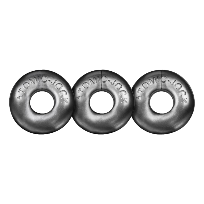 Oxballs Ringer 3 Pack Cock Ring Set with three stretchy, round rings made from soft, body-safe silicone