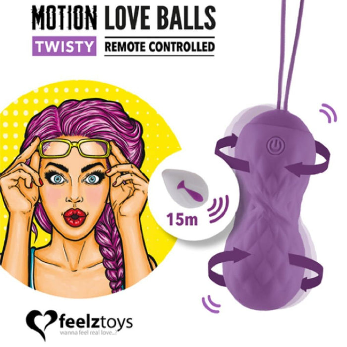 FeelzToys Motion Love Balls Twisty | Remote Controlled Panty Vibrator | Dear Desire