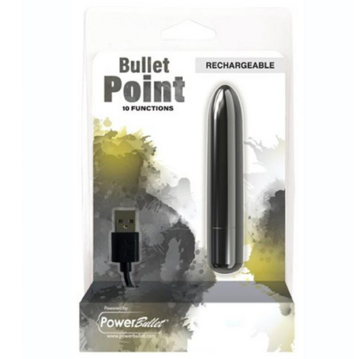 Swan Compact Bullet Point Clitoral Vibrator - Black | Dear Desire