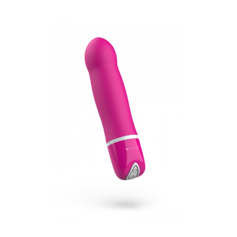 BSwish Bdesired Deluxe Vibrator in Rose – smooth silicone massager with subtle ripples and 6 functions for multi-level pleasure.