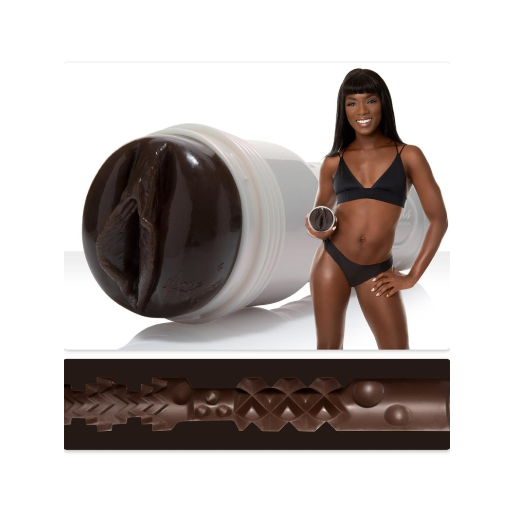 Fleshlight Girls Ana Foxxx Silk – lifelike chocolate-tone sleeve with intricate internal texture for deep, silky stimulation.