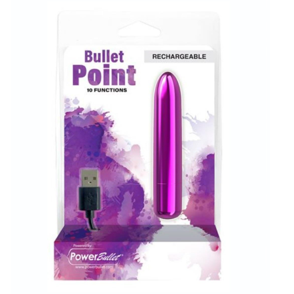 Swan Compact Bullet Point Vibrator in Purple – discreet, lipstick-sized clitoral vibe with travel lock for secure, on-the-go pleasure.
