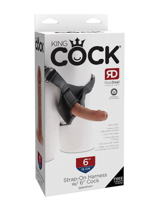 King Cock Strap-On Harness with 6 Inch Cock | Strap-On Dildos | Dear Desire