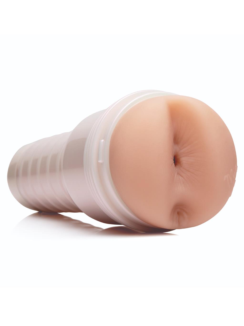 Mia Malkova Boss Level Fleshlight with case open, revealing realistic anal sleeve molded from her body.