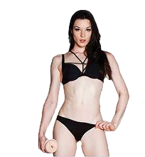 Stoya featured alongside her Fleshlight masturbator, molded directly from her body with signature internal Destroya texture.
