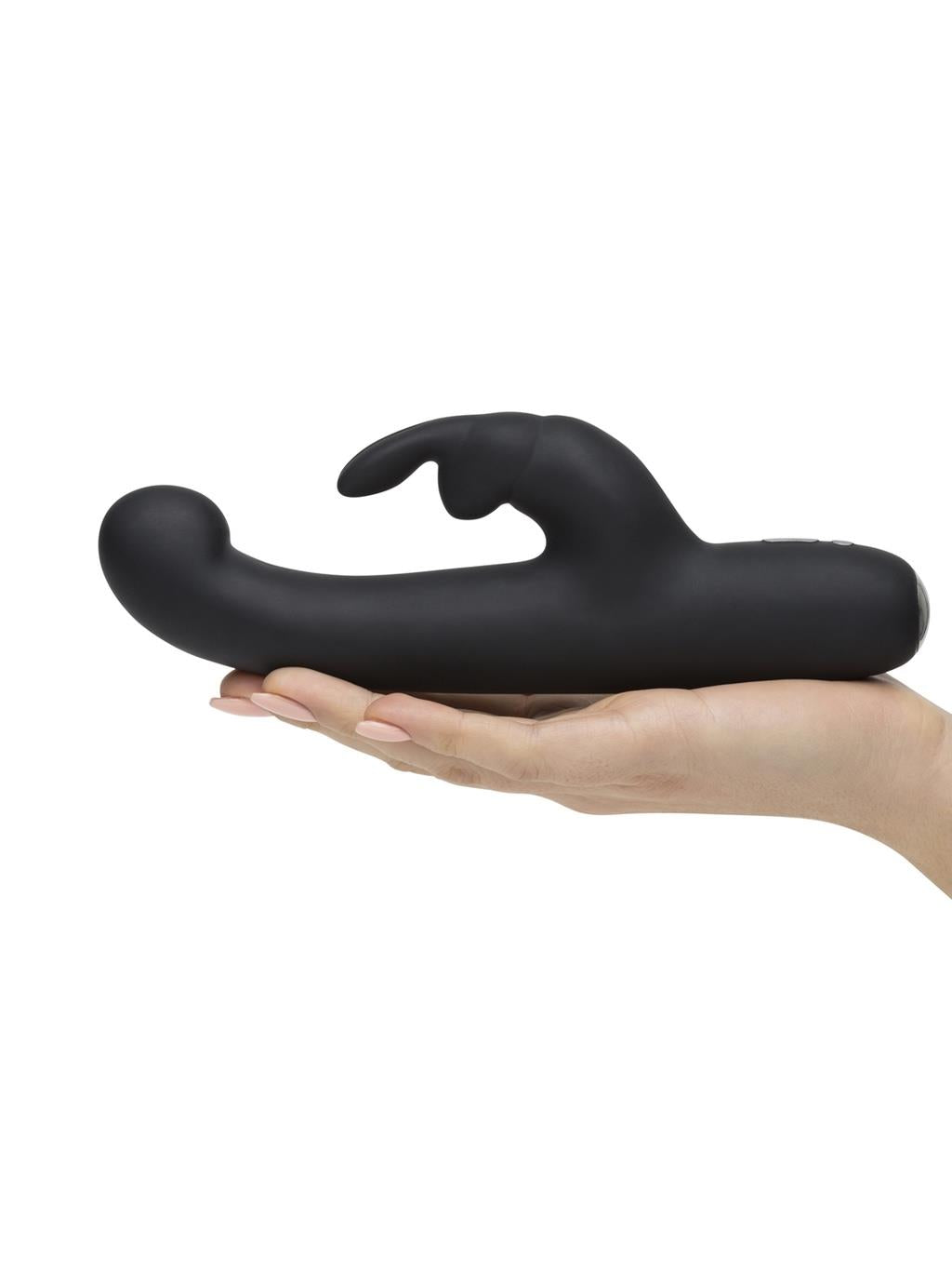 Hand holding Happy Rabbit, showing slim, beginner-friendly size