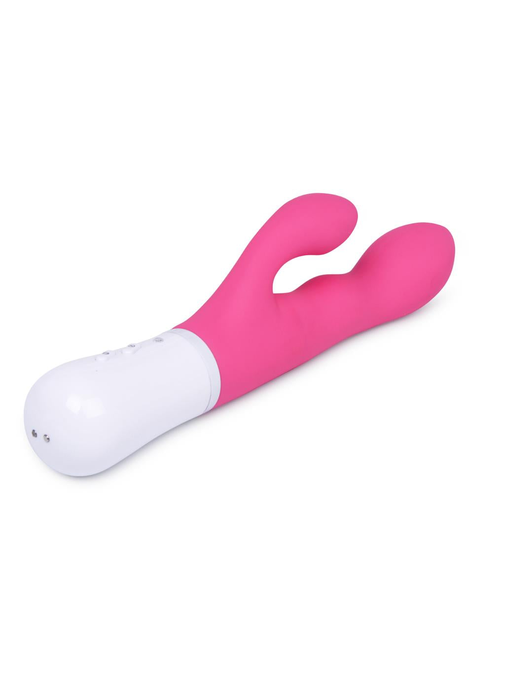 rechargeable, app-controlled vibrator designed for customizable dual stimulation