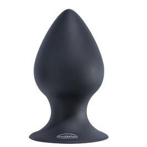 Malesation Silicone Butt Plug in sleek black, featuring a tapered tip and flared base for safety