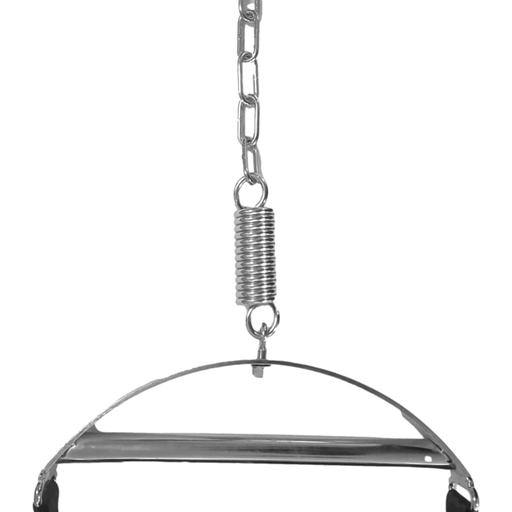 metal hardware, highlighting adjustable loops and soft, reinforced padding for secure positioning.