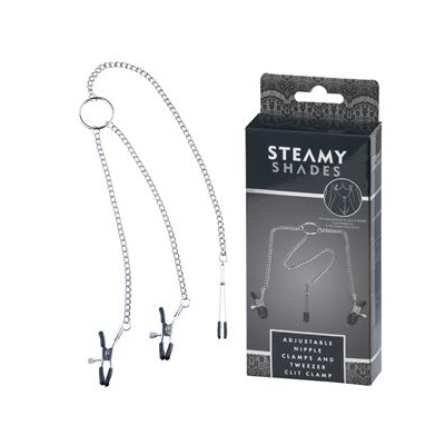 Steamy Shades Adjustable Nipple Clit Clamps - versatile clamps with adjustable tension for nipple and clitoral stimulation