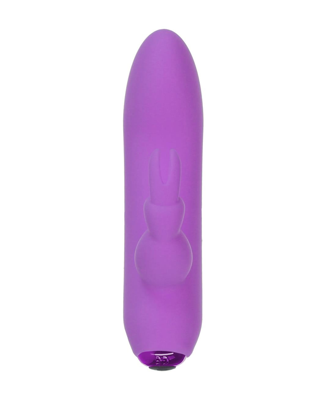 Detail view of Alice's Bunny curved shaft and soft-touch silicone finish