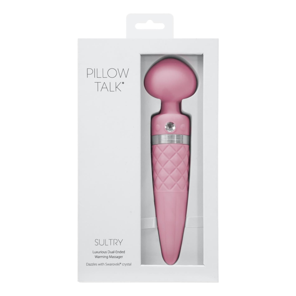 Swan Pillow Talk Sultry rotating vibrator with soft silicone finish and Swarovski crystal button