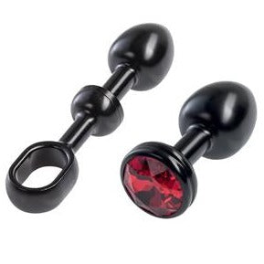 Malesation Alu-Plug Small – small aluminum butt plug with decorative gemstone base for stylish anal play