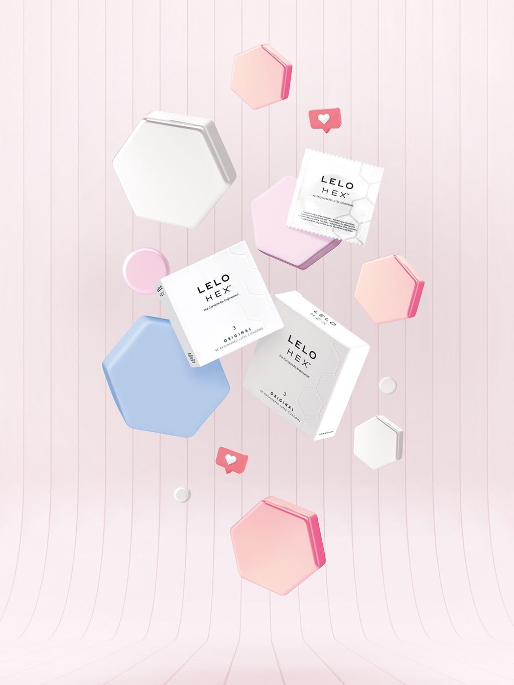 LELO HEX 3 Pack condoms highlighting luxury and innovation in design