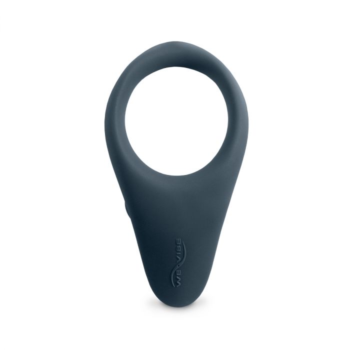 We-Vibe Verge Premium vibrating cock ring in navy with ergonomic design and curved shape