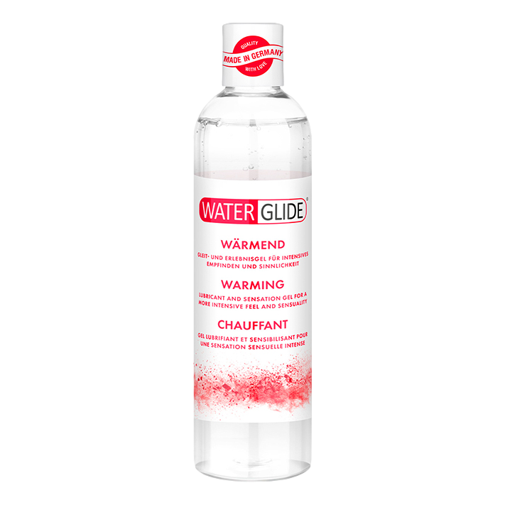Waterglide Warming 300ml – water-based lubricant with gentle warming effect for enhanced intimate sensation